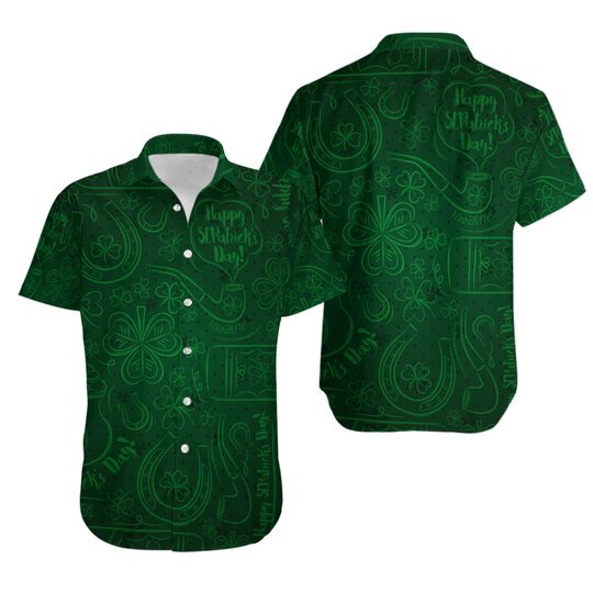 Discover St Patricks Day Irish Pattern Design Hawaiian Shirt Elegance Style