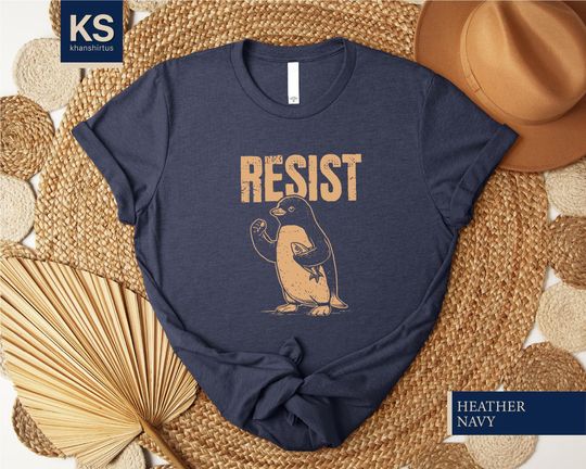 Discover Penguins Resist Shirt, Flippers Up Shirt, Penguins Against Tariffs Shirt, Anti Trump Shirt