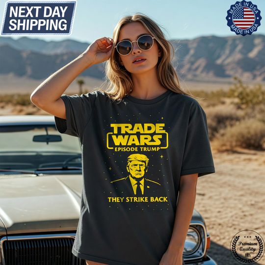 Discover Trade Wars Episode Trump Tee, Sci-Fi Inspired Parody Shirt
