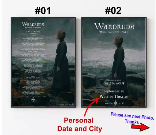 Discover Wardruna World Tour Part 2025 Poster, Custom Date and City