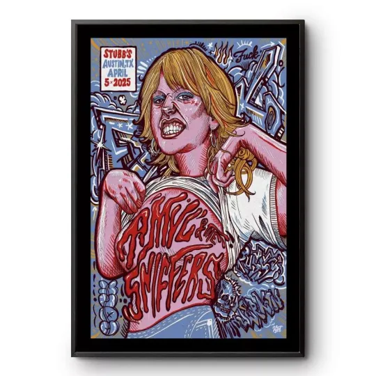 Discover Amyl And The Sniffers Apr 5 2025 Stubb's in Austin, TX Concert Poster
