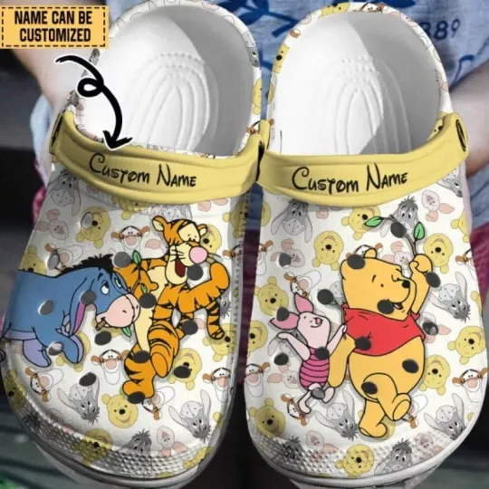 Discover Personalized winniee the poohh Slippers Clogsband Clogs For Adults
