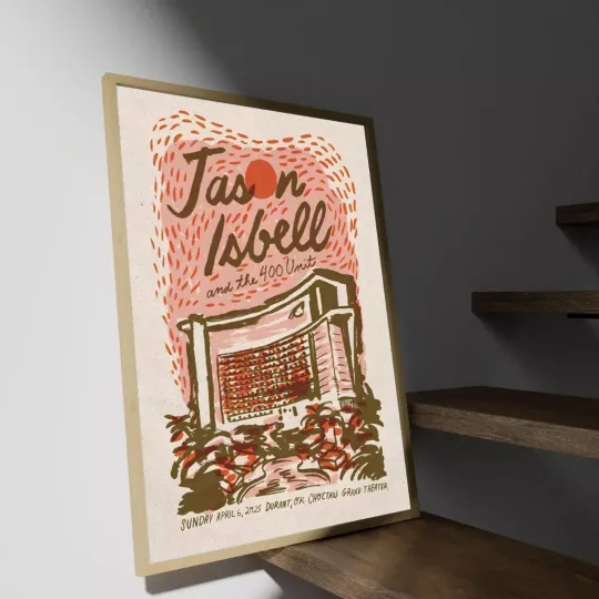 Discover Jason Isbell Choctaw Grand Theater Durant, OK Apr 6 2025 Concert Poster