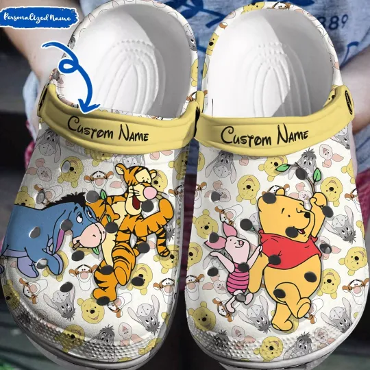 Discover Custom Name Cute Pooh-Piglet And Tigger-Eeyoree Clogs For And Adutls