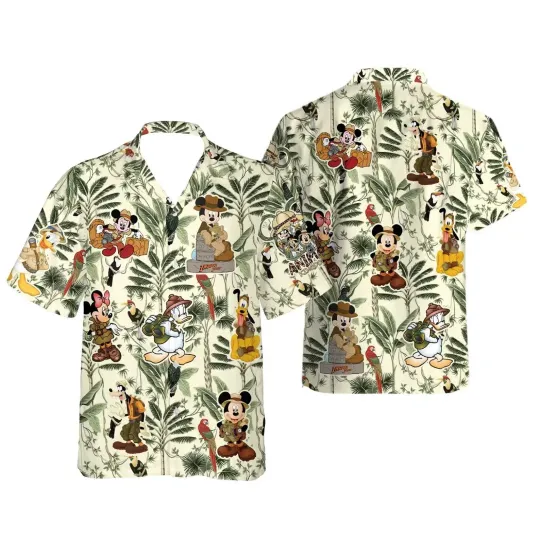 Discover Mickeyy mouse And Friends Safari Hawaiian Shirt