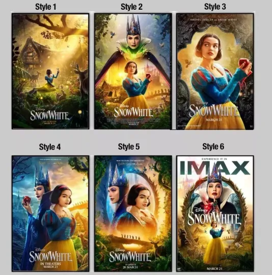 Discover 2025 Snoww Whitee Movie Poster Rachel Zegler Gal Gadot Andrew Burnap