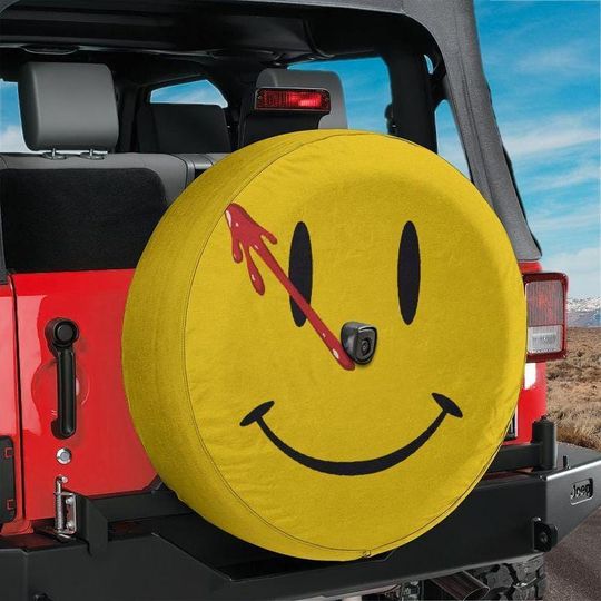 Discover Spare Tire Comedian's Bloody Smiley Face Cover