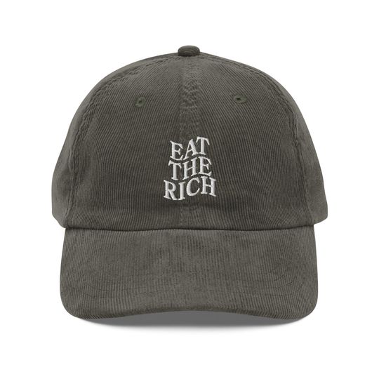 Discover Eat the Rich hat Deny Defend Depose Anti Billionaire Anti Elon embroidery