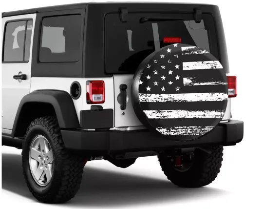 Discover American Flag Spare Tire Cover
