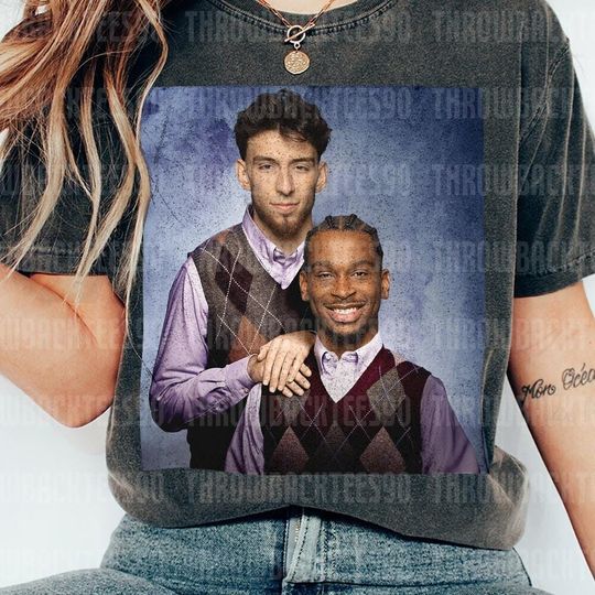 Discover Shai Gilgeous Chet Holmgren Shirt, Basketball Step Bros, Funny Gift Basketball 90s Fan Gift