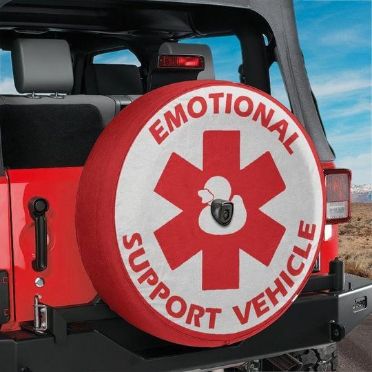 Discover Spare Tire Emotional Support Duck Spare Tire Cover