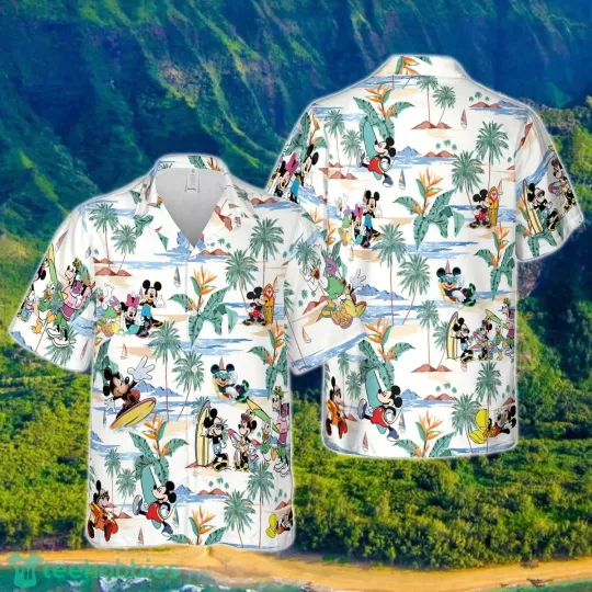 Discover Mickeyy And Minniee Hawaiian Button Down Shirt Unisex Adults S-5XL