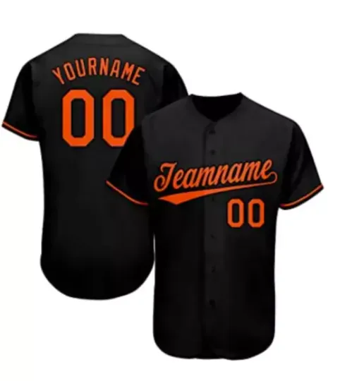 Discover BASEBALL CUSTOM NAME AND NUMBER BLACK Baseball Jersey