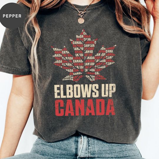 Discover Elbows Up Shirt, True North Strong and Free, Canadian Hockey Culture, Canada Not for Sale