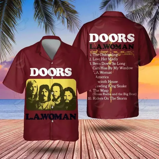 Discover Rock Band The Doors L.A.Women Hawaiian Shirt Summer Beach