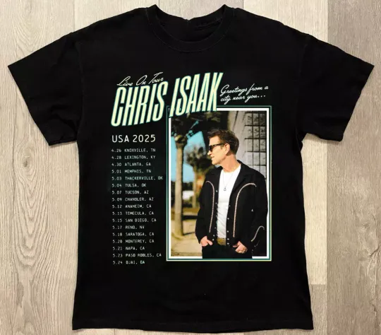 Discover CHRIS ISAAK TOUR 2025 Gift For Fan T-shirt
