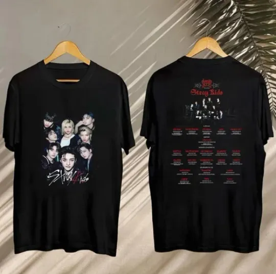 Discover SKZ Graphic Shirt, 2025 Stray Kids DominATE World Tour Shirt