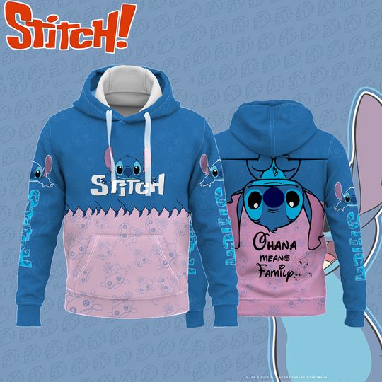 Discover Anime Casual Sports Stitchh Lovers  Winter Hoodie 3d Printing