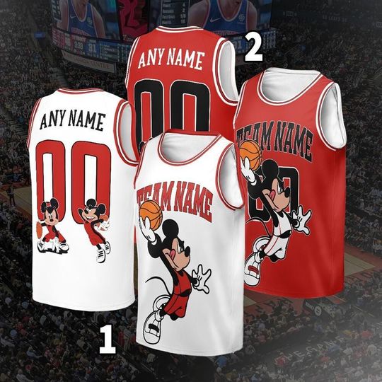 Discover Personalized Chicago Mickeyy mouse Basketball Jersey