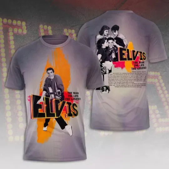 Discover Elvis Presley 3D Unisex T-shirt, gift for fan