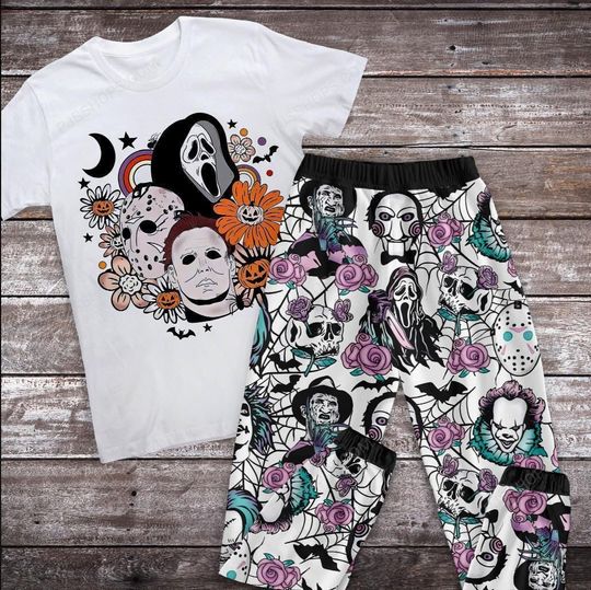 Discover Horror Movie Holiday Pajamas Set, Halloween Family Pajamas