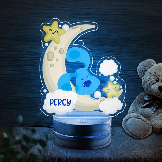 Discover Personalized Blue's Clues Birthday Night Light, Custom LED Bedroom Decor