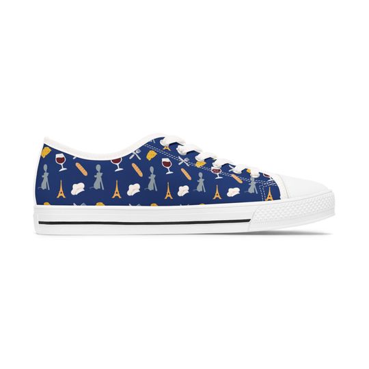 Discover Parisian Women's Low Top Sneakers, Remy Ratatouille Inspired Sneakers, Sizes 5.5-12