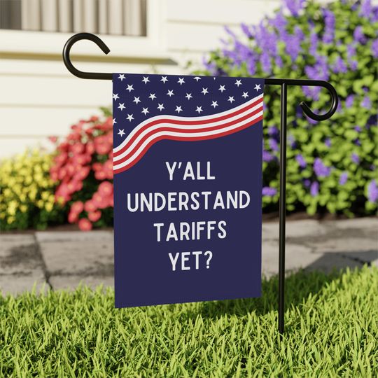 Discover Liberal Activist Tariff Garden Flag, Save Democracy Garden Flag