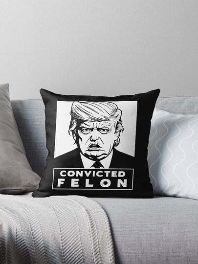 Discover Trump Convicted Felon 45 Pillow