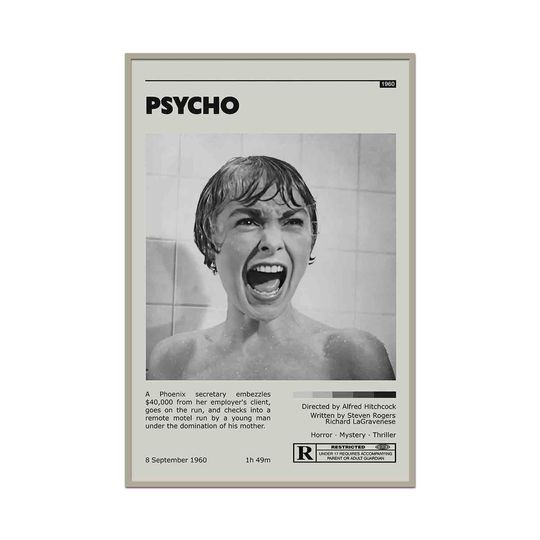 Discover Psycho Minimalist Movie Art Print