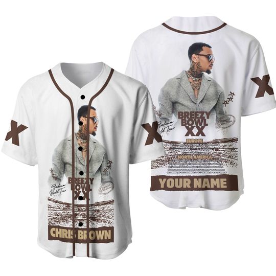 Discover Chris Breezy Tour 2025 Baseball Jersey, Bowl XX concert 2025 Summer Tour