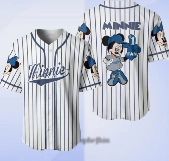 Discover Personalized Minniee Mouse Baseball Jersey Shirt  Shirt Disneyyy Summer