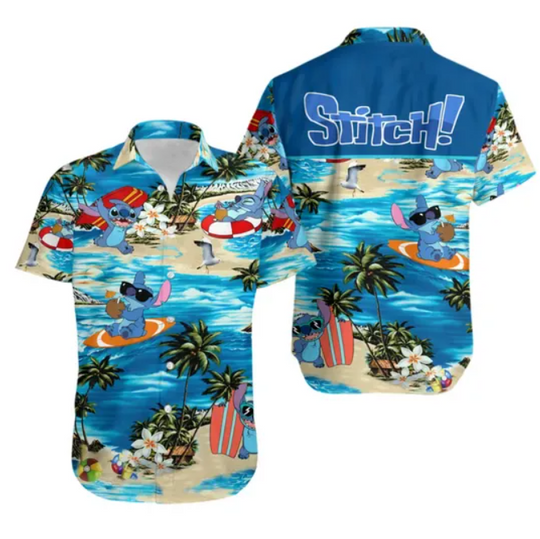 Discover Stitchh and Lilo Hawaiian Shirts Summer  Shirts Disneyyy Hawaiian Shirts