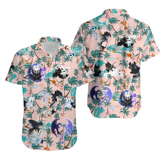 Discover Toothless Vintage Hawaiian Shirt, How to Train Your Dragon Hawaii Shirt