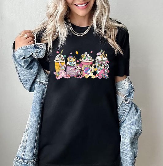 Discover Mickeyy & Friends Easter Bunny Drinks T-Shirt