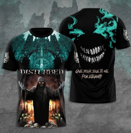 Discover Disturbed 3d T Shirt Tour 2025 For True Rock Music Lovers