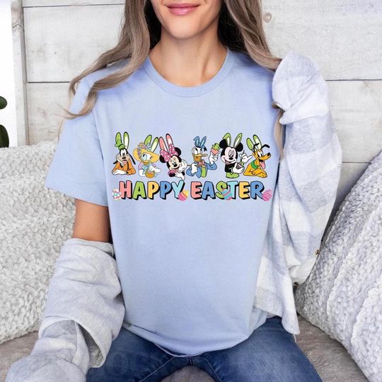 Discover Disneyyy Happy Easter Shirt, Disneyyy Easter Day Gift, Disneyyy Characters Happy Easter