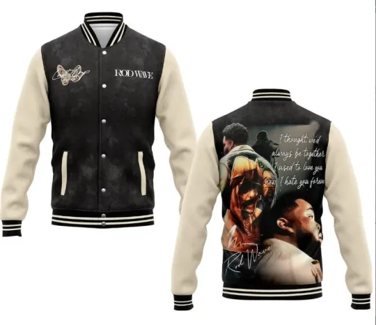 Discover Rod Wave 2024 Last Lap Tour I Used To Love You Baseball Jacket