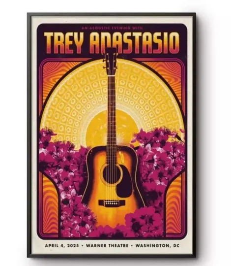 Discover Poster Trey Anastasio in Washington, DC on Apr 4, 2025 Tour Poster