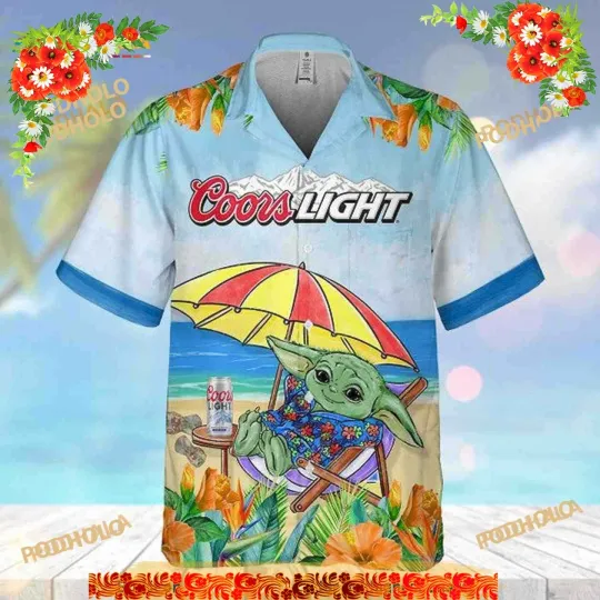 Discover CCOORS Light Hawaiian Shirt, Cute Babyy Yodaa