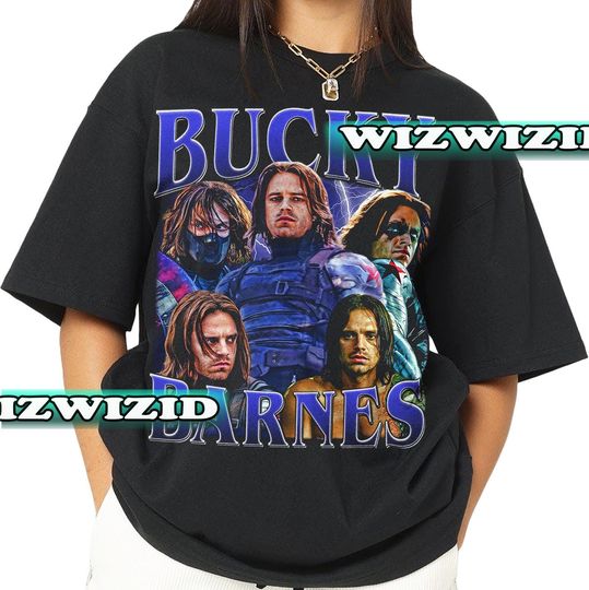 Discover Retro 90's BUCKYY Bn Barnes Homage T-Shirt, Winter Soldier Fan Tee Graphic T-Shirt