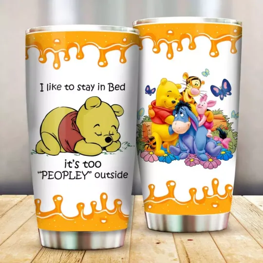 Discover Pooh I Like To Stay In Bed 20oz Stainless Steel Tumbler