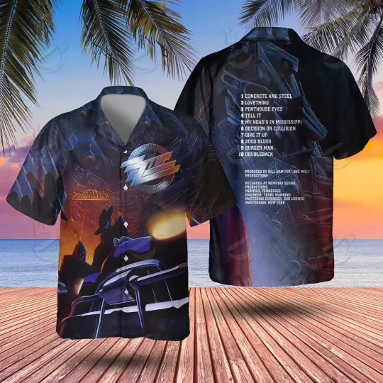 Discover Rock Band ZZ Top Recycler Hawaiian Shirt