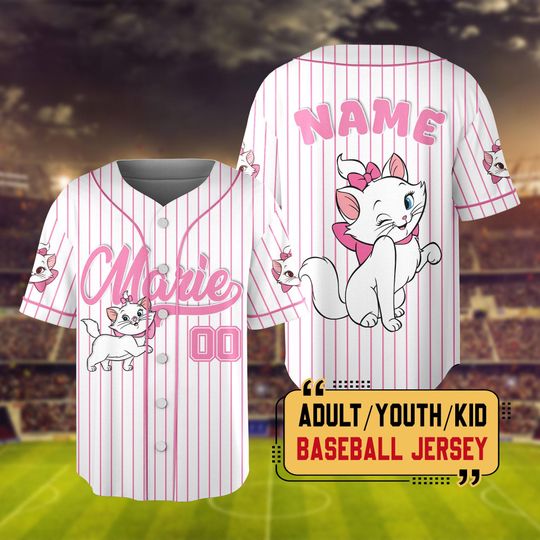 Discover Personalized Disneyyy Marie The Aristocatss Baseball Jersey
