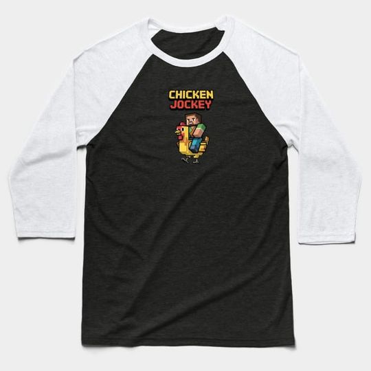 Discover Chicken Jockey - Funny Minecraft Chicken Jockey - Baseball T-Shirt B364