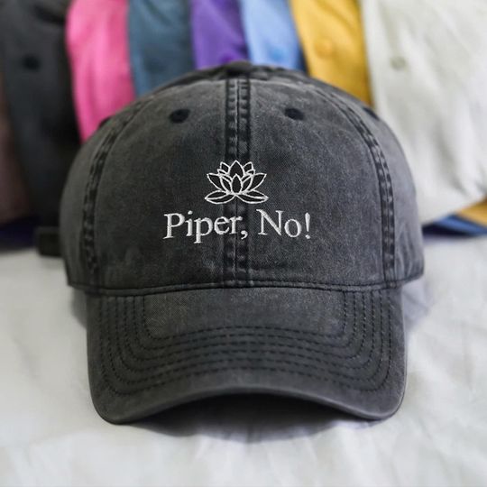 Discover Embroidered Piper Noooo White Lotus Wash Hat, Joke Humor White Lotus Hat