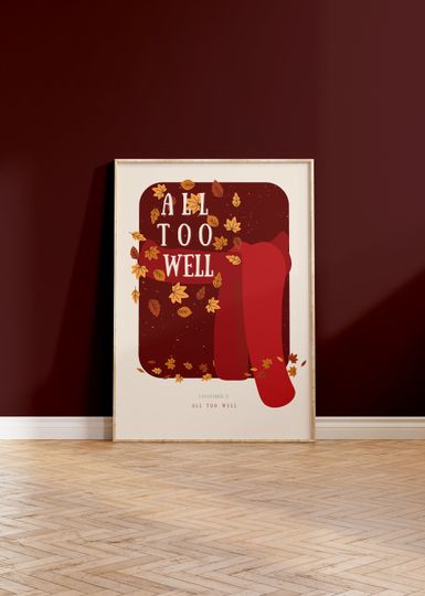 Discover All Too Well | TS Inspired Lyrics, Lyric Print, Poster, Lyric Poster, Red Album, Eras
