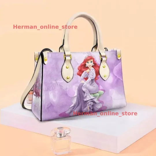 Discover ArieI A Little Mermaidd Leather Handbag For Fans,Women PU Leather Handbag