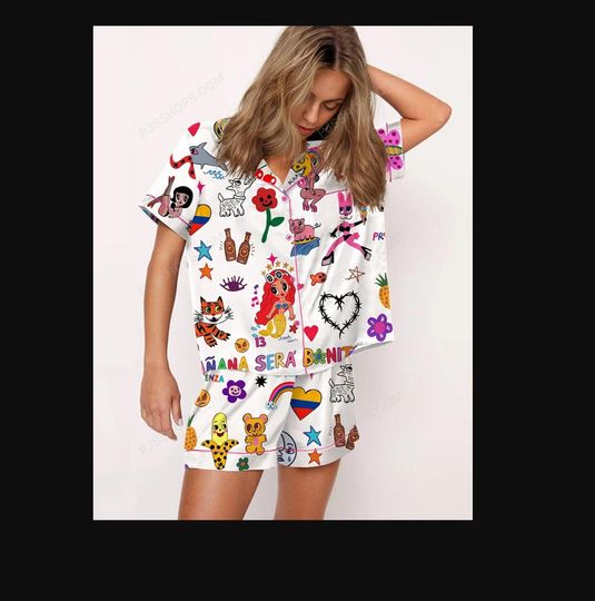 Discover Bad Bunny "Maana Ser Bonito" Pajama Set - Silky Soft Sleepwear