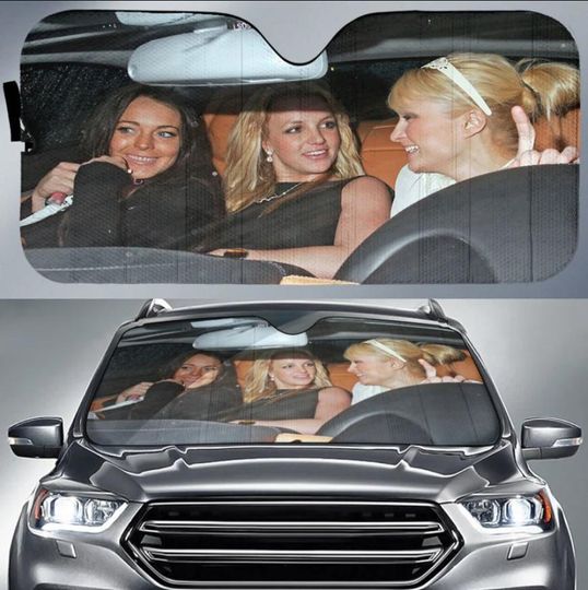 Discover Funny Paris Britney Lindsay Heat Car Auto Sun Shade Auto Accessories, Car Windshield Sunshade